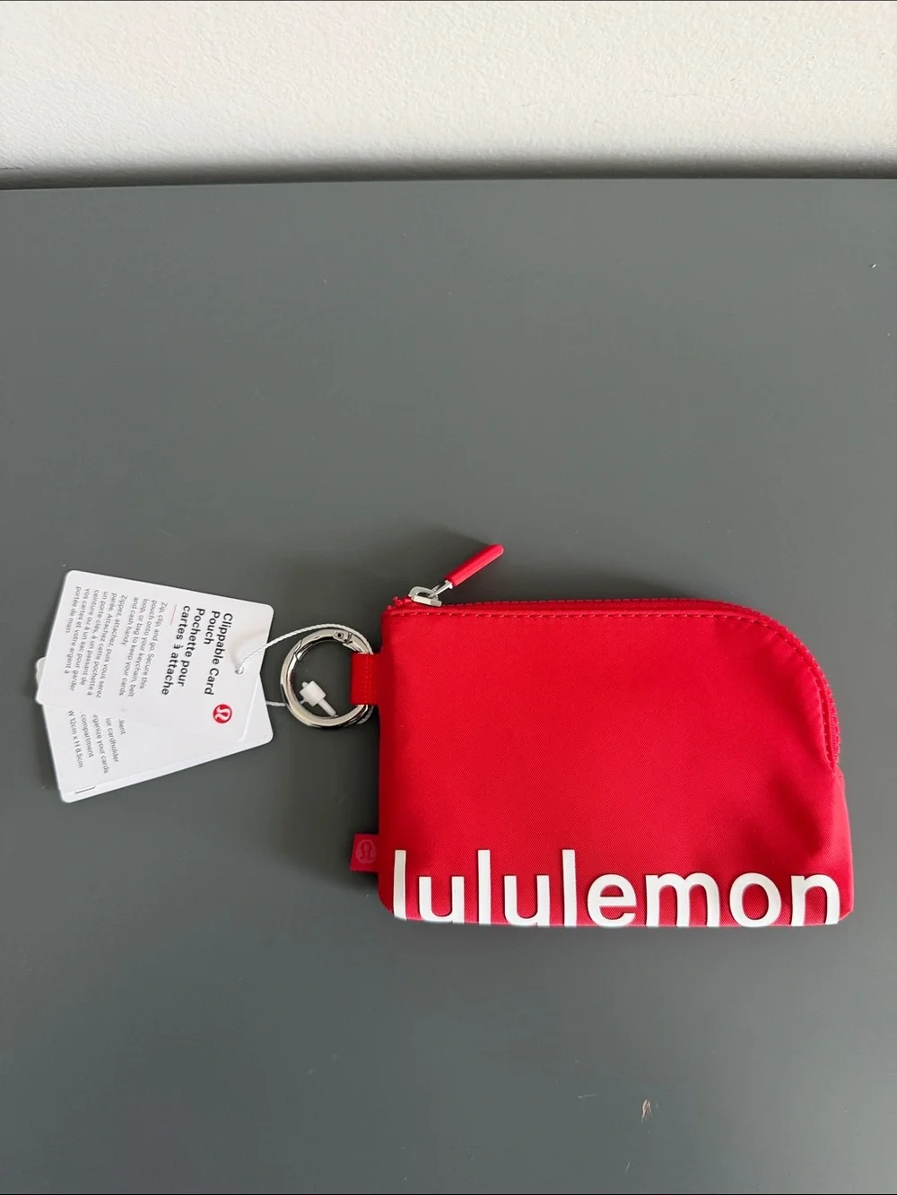 Lululemon Red Clippable Card Pouch - NWT